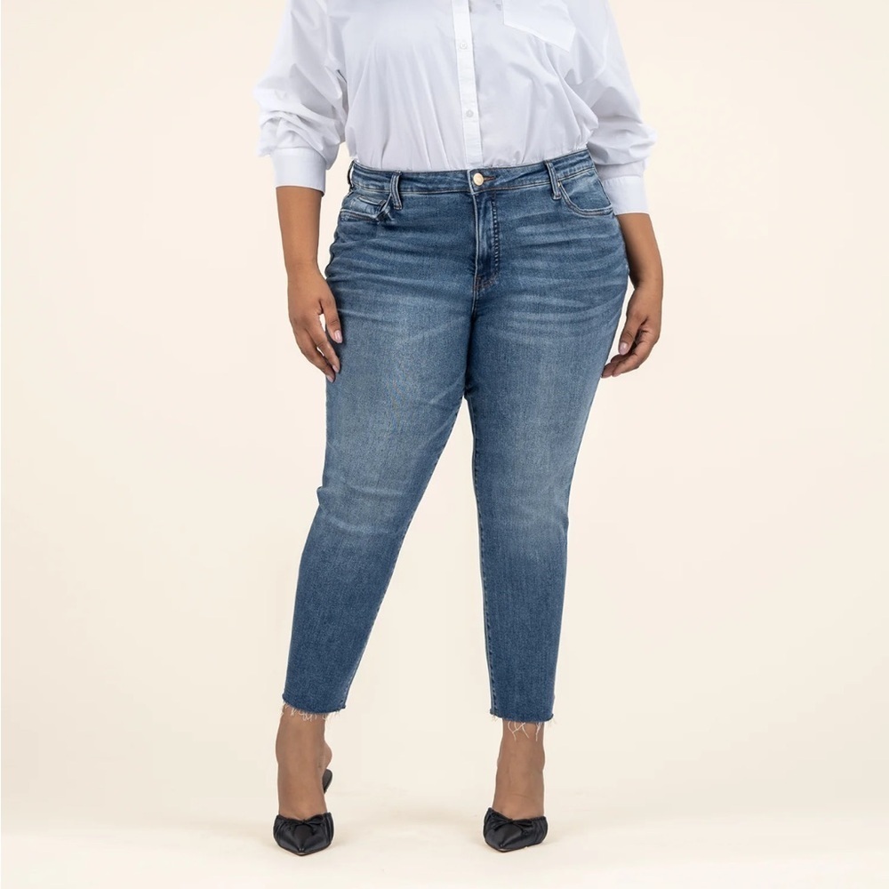 Kut from the Kloth Womens Jeans Reese High Rise Ankle Straight Denim Size 18W